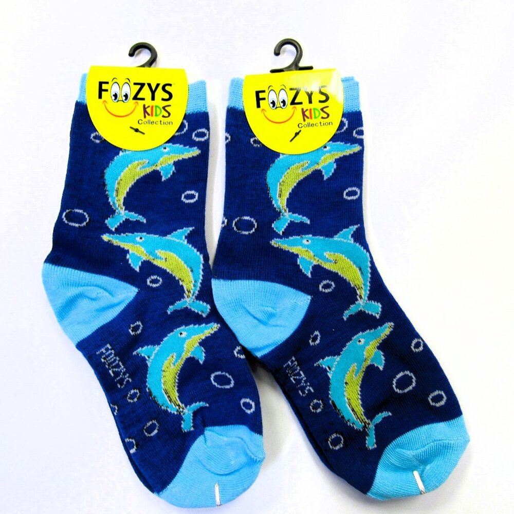 2 Pairs Foozys Kids Collection Boys Girls Unisex  Novelty Fun Socks Shark Print